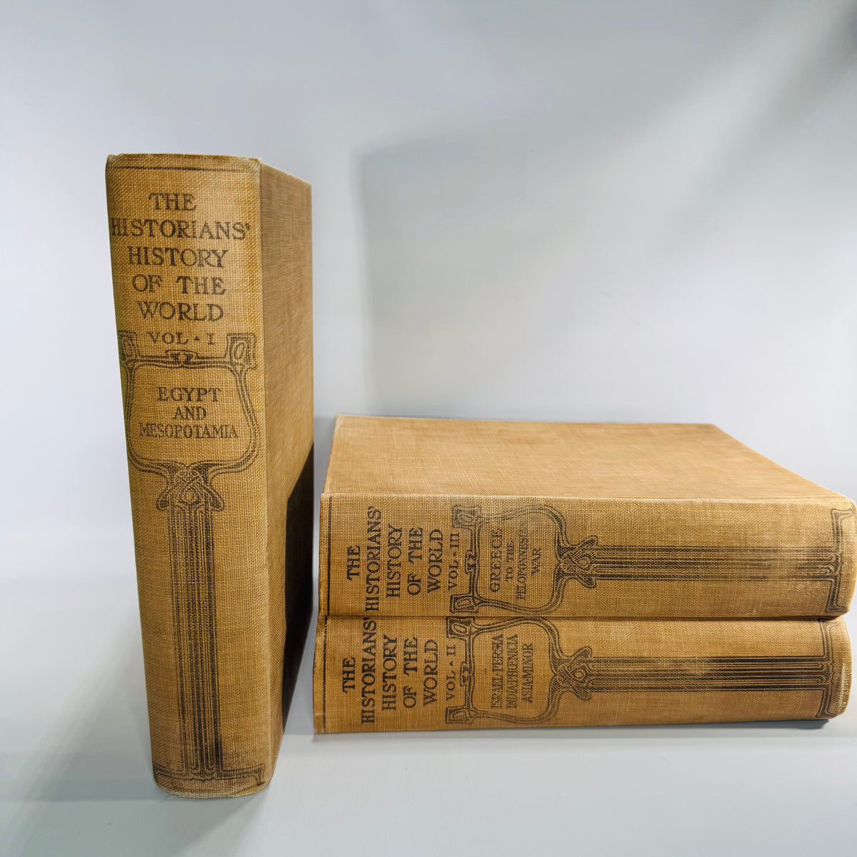 The Historians’ History of the World (1904/1907) — 3-Volume Antique Cloth Hardcover Bundle w/ Maps & Illustrations