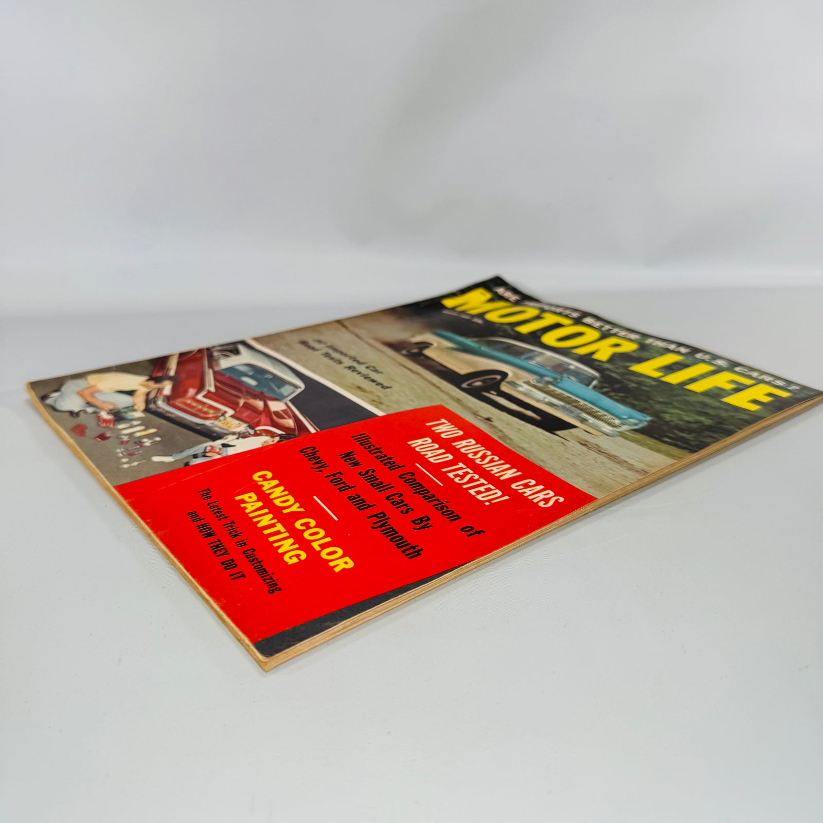 Vintage Motor Life Magazine (March 1959) — Imports vs U.S. Cars, Edsel + Ranchero Road Tests | Two Russian Cars Tested, Automotive History Magazine
