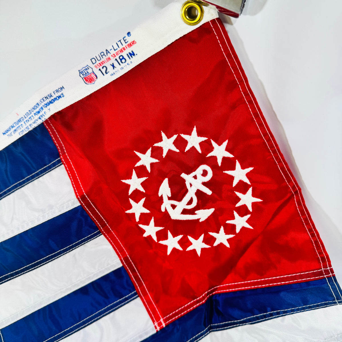Dettra Dura-Lite U.S. Power Squadrons Ensign 12 x 18 Nylon Boat Flag Anchor 13 Stars