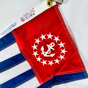 Dettra Dura-Lite U.S. Power Squadrons Ensign 12 x 18 Nylon Boat Flag Anchor 13 Stars