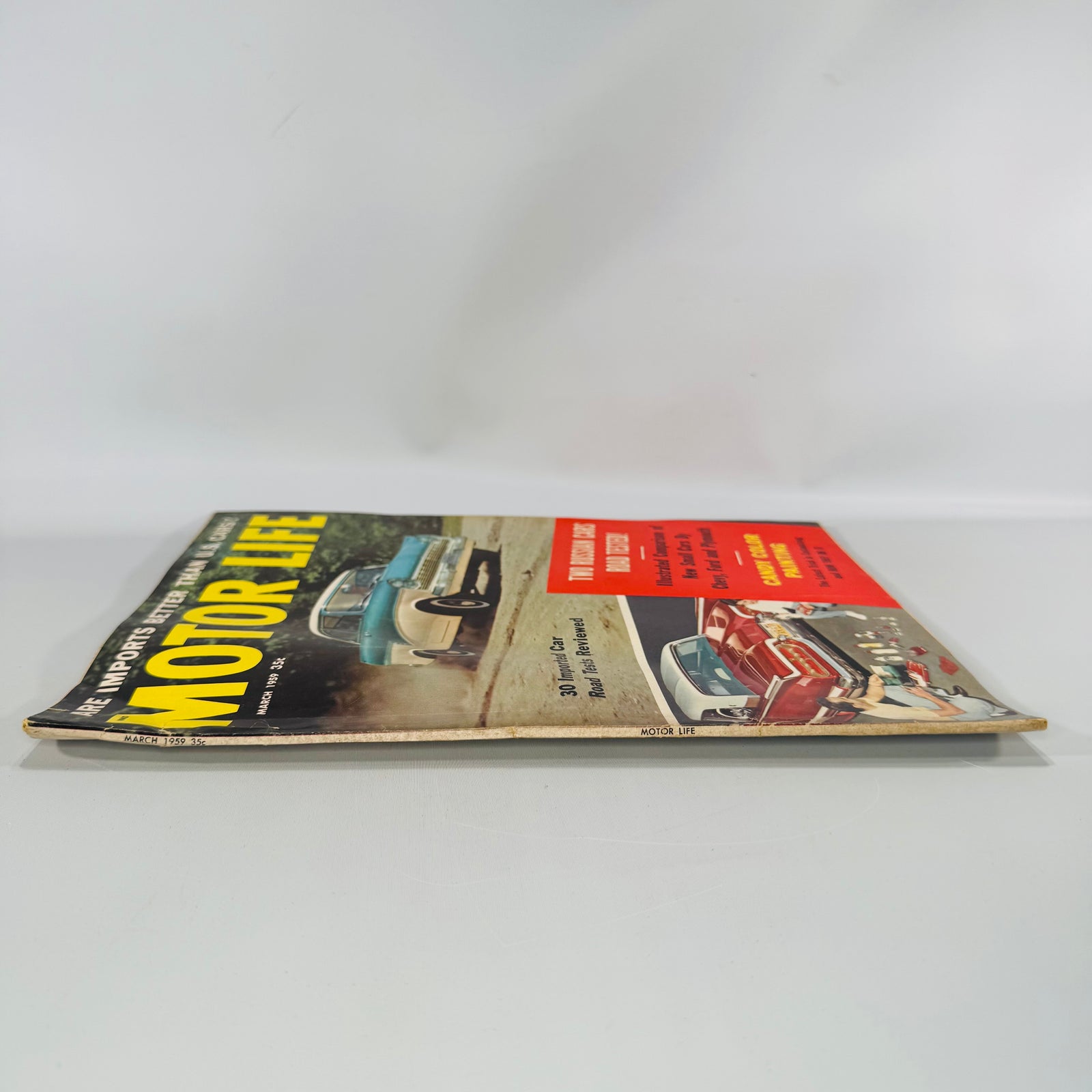 Vintage Motor Life Magazine (March 1959) — Imports vs U.S. Cars, Edsel + Ranchero Road Tests | Two Russian Cars Tested, Automotive History Magazine