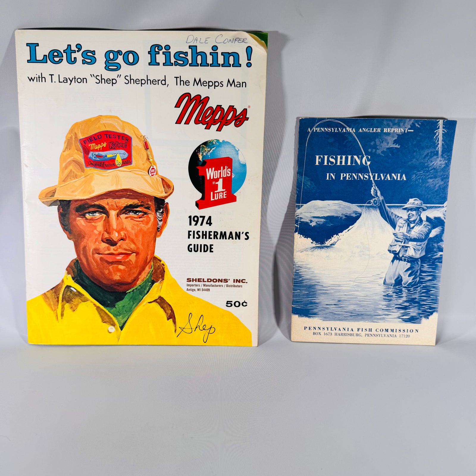 Let’s Go Fishin’! 1974 Fisherman’s Guide by Mepps + Fishing in Pennsylvania Booklet | Vintage Lure Catalog & Regional Guide Set