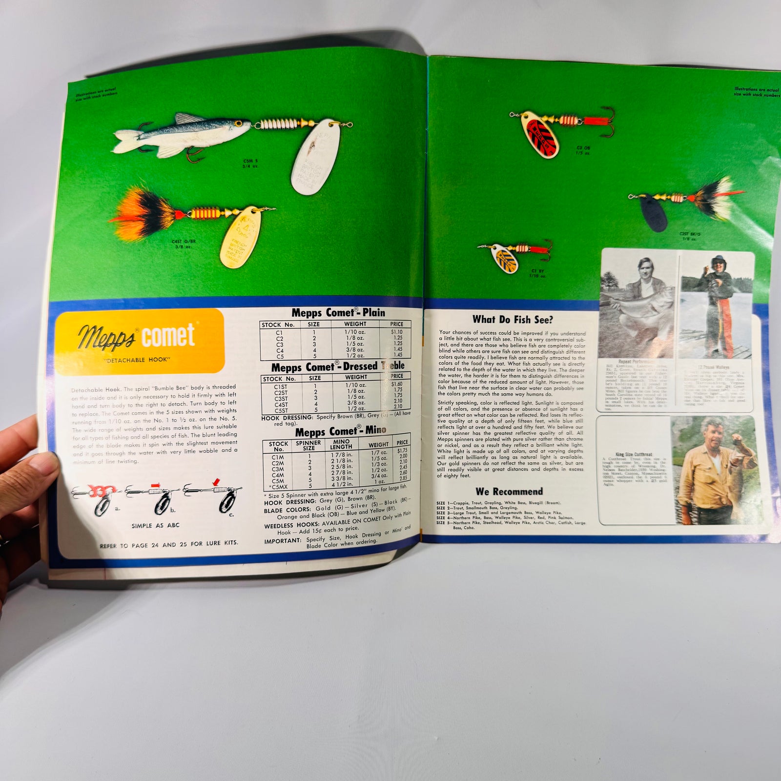 Let’s Go Fishin’! 1974 Fisherman’s Guide by Mepps + Fishing in Pennsylvania Booklet | Vintage Lure Catalog & Regional Guide Set