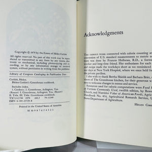 Vintage Health Spa Cookbook — Helen Corbitt’s Greenhouse Cookbook (1979) — Helen Corbitt | Illustrated Menus & Calorie-Counted Recipes, Health & Diet Cooking (Vintage Cookbook)