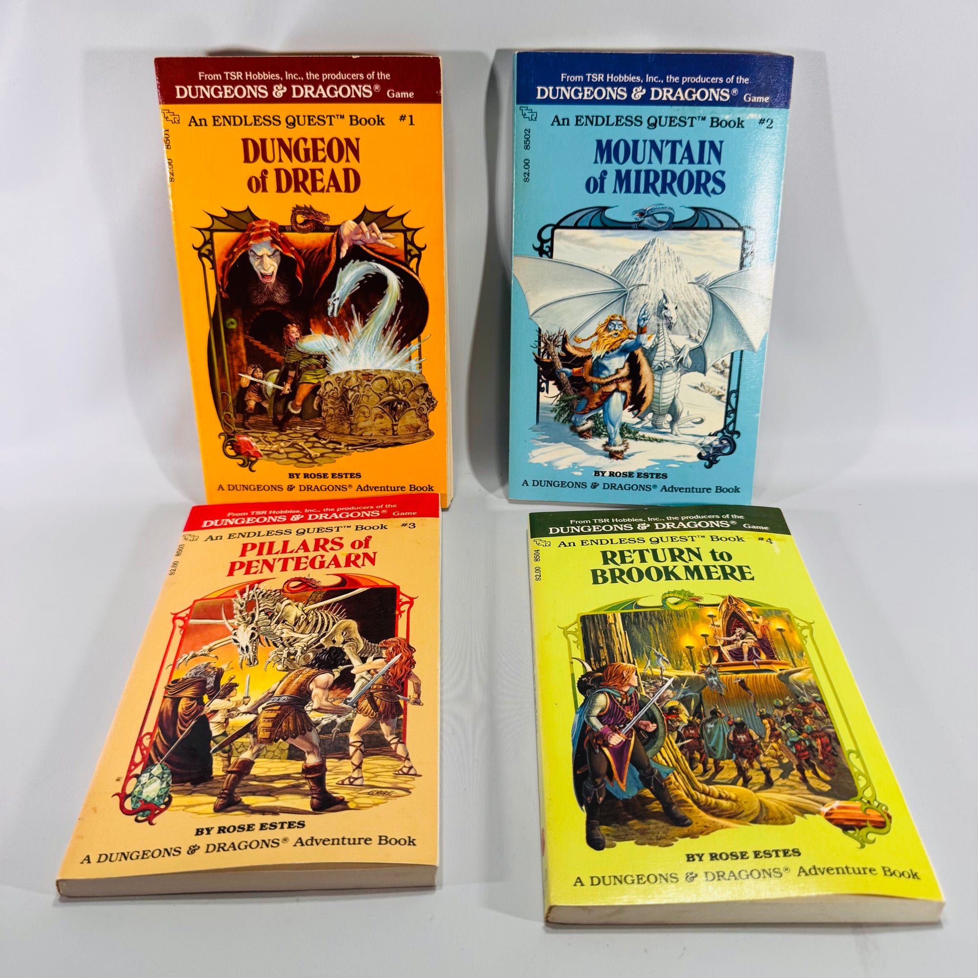 Endless Quest Dungeons & Dragons Book Set by Rose Estes (1982) | 4 Vintage Choose-Your-Adventure Paperbacks – TSR Fantasy Gamebooks