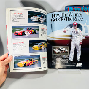 NASCAR Program Bundle (2) — 1988 Miller High Life 400 (MIS) + 1989 Daytona 500 Program w/ Patch