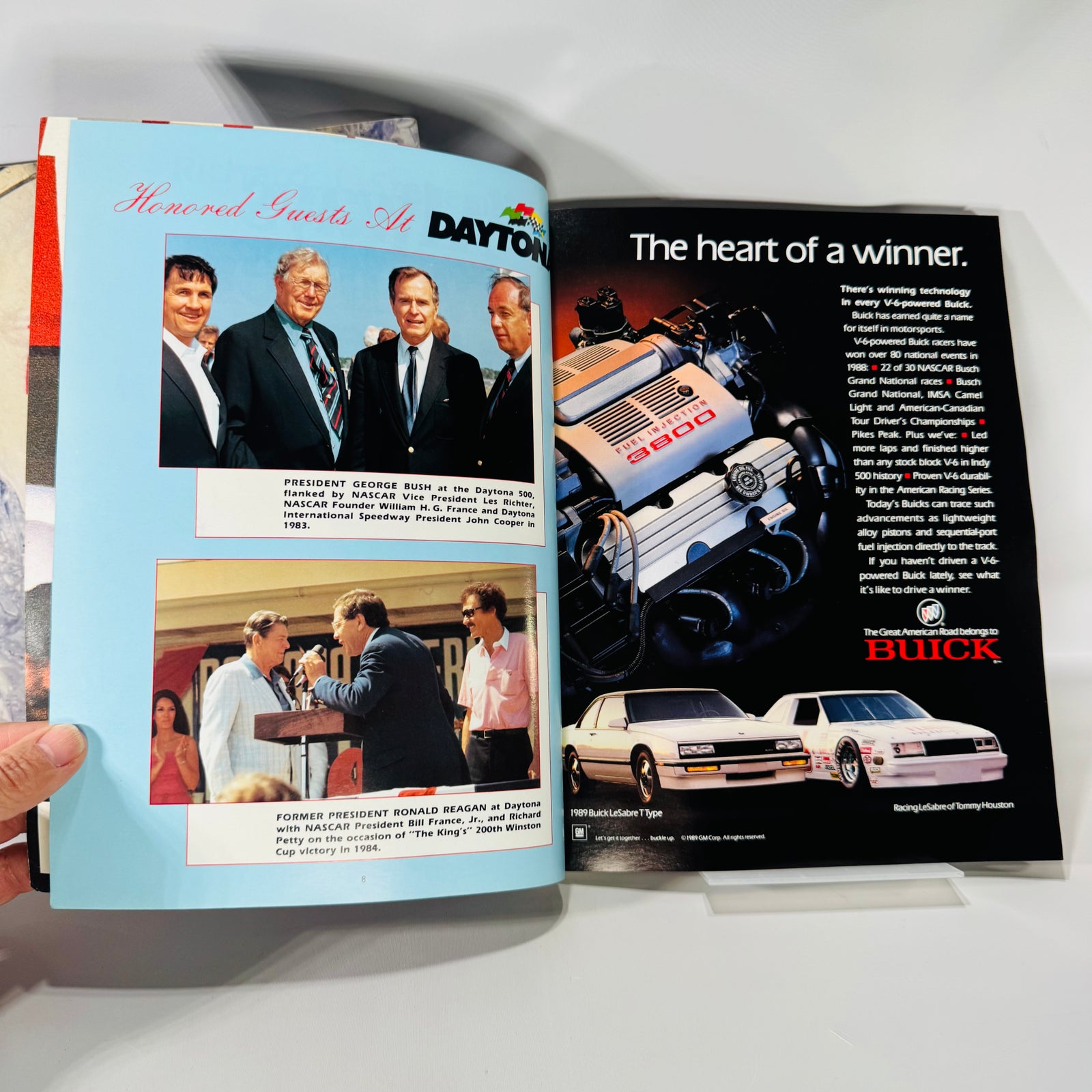 NASCAR Program Bundle (2) — 1988 Miller High Life 400 (MIS) + 1989 Daytona 500 Program w/ Patch