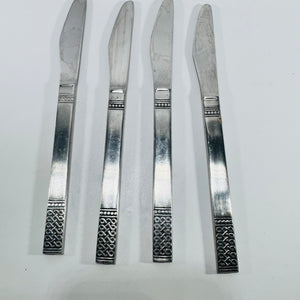 Danika MSI Japan Celtic Knot Dinner Knives Set of 4 Stainless Steel Flatware