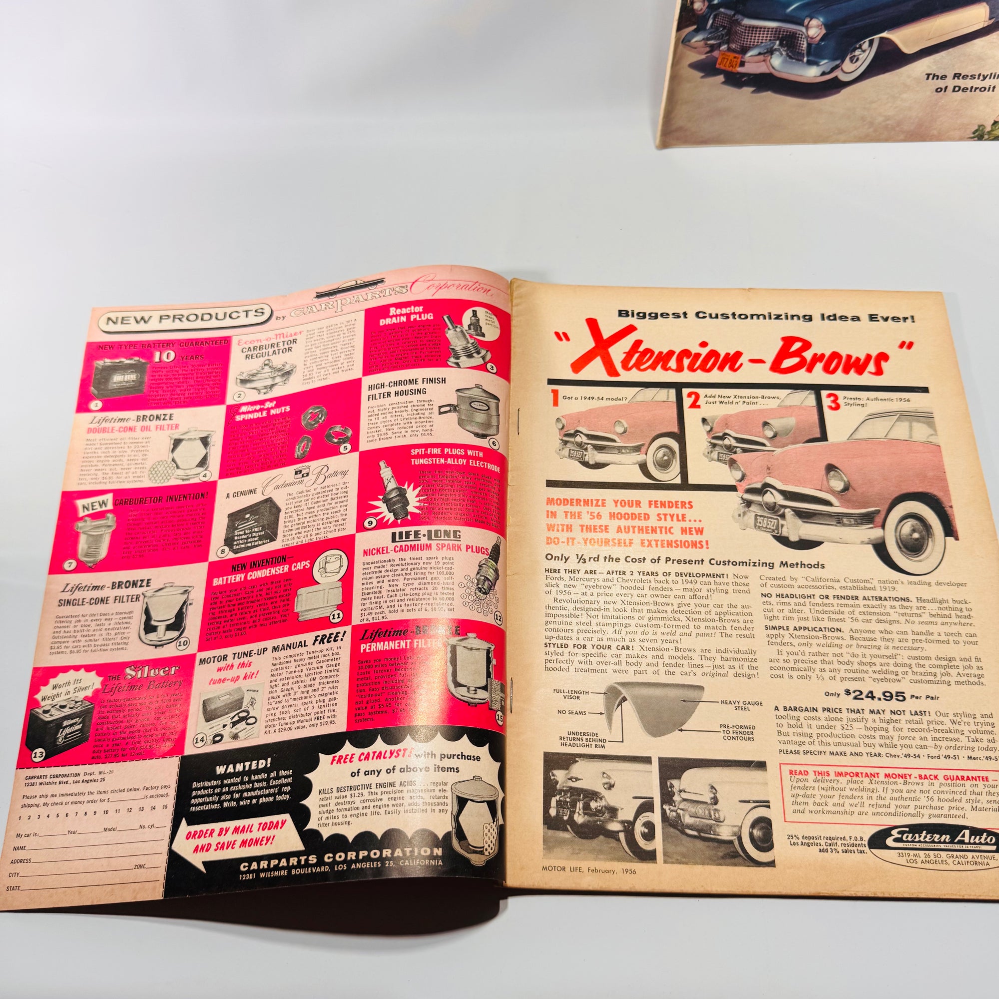 Motor Life Magazine Set – February & September 1956 | Vintage Car Culture, Ford V-8 Test & 1957 Model Reports | 2 Classic Auto Issues