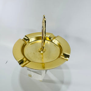 Chicago Motor Club Honor Member Brass Enamel Ashtray 1920s to 1940s Automotive Advertising