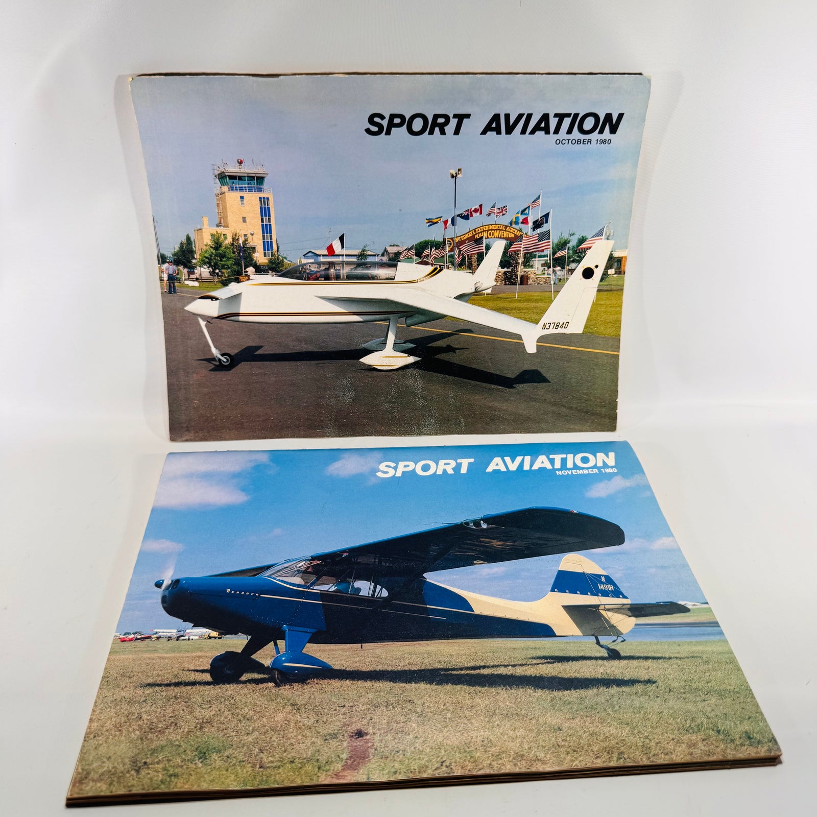 Two Issues of Sport Aviation Magazine (October & November 1980) | Vintage EAA Publications with Color Photography & Aviation Article