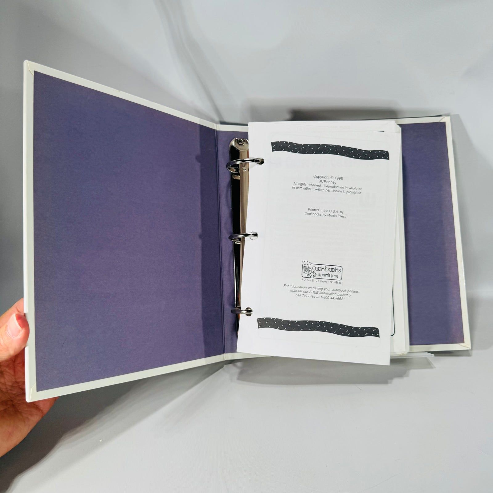 Vintage Community Cookbook — A Cause for Celebration: Holiday Recipes for Every Occasion (1996) — JCPenney Associate Cookbook | 3-Ring Binder, Community Cookbook