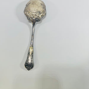WM ROGERS & SON AA Oxford 1901 Berry Spoon Silverplate Repousse Serving Flatware