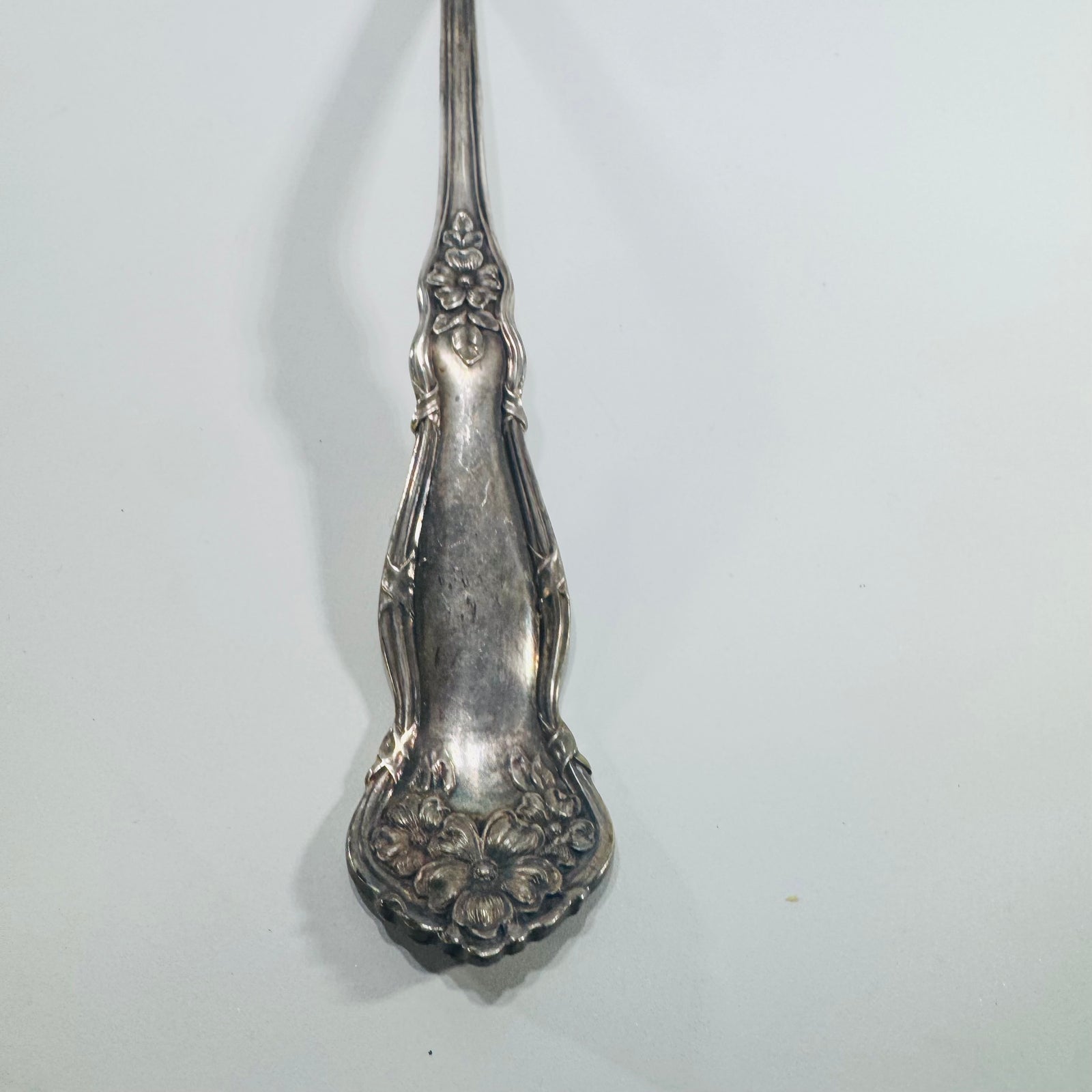 Simeon L. & George H. Rogers XTRA Silverplate Ladle Early 1900s Floral Sauce Serving Piece