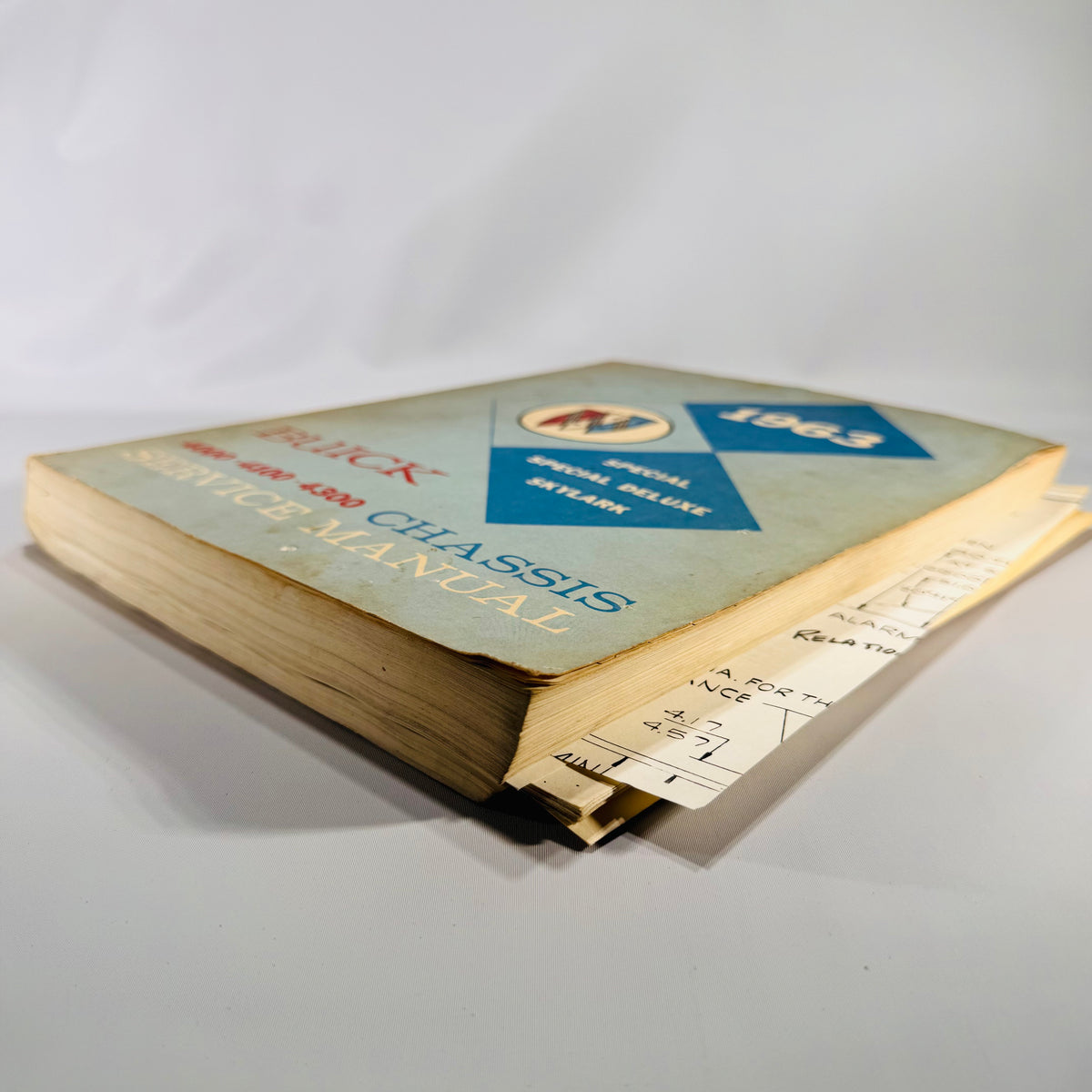 1963 Buick Chassis Service Manual | Special, Special Deluxe, Skylark (Series 4000, 4100, 4300) | Packed with Original Owner Notes & Schematics | Vintage Auto Repair Book