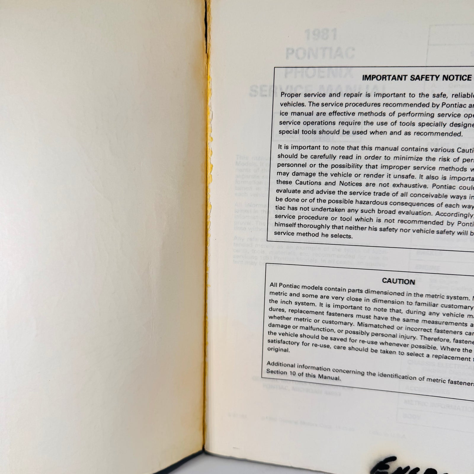 1981 Pontiac Phoenix Service Manual | Vintage GM Car Repair Book | 11x9x2 Inches, Paperback, English | Automotive Genre