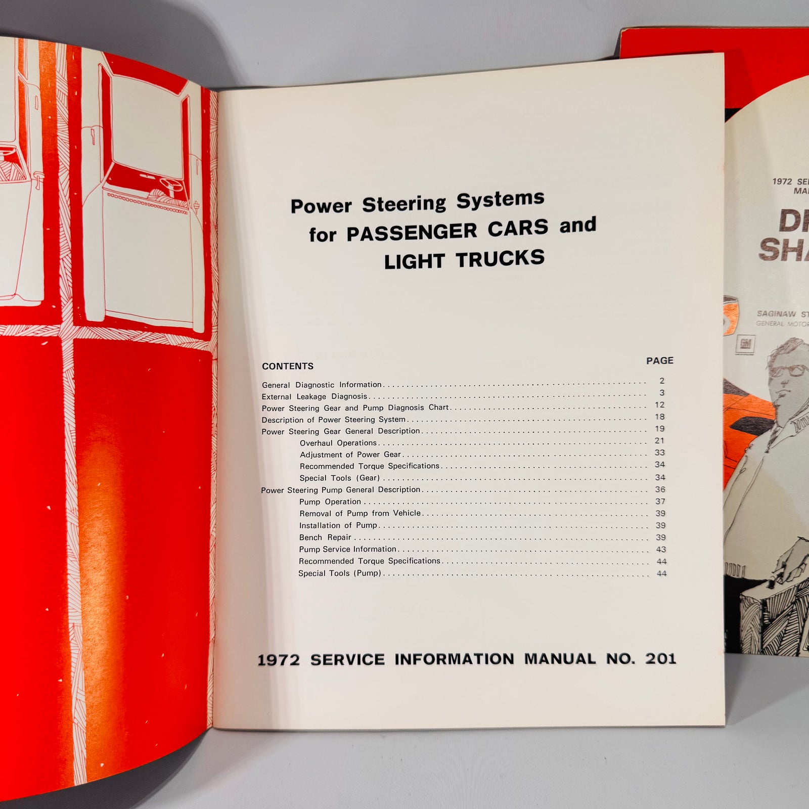 1972 GM Service Manuals – Drive Shafts & Power Steering Systems | Saginaw Steering Division | Automotive Repair Guides