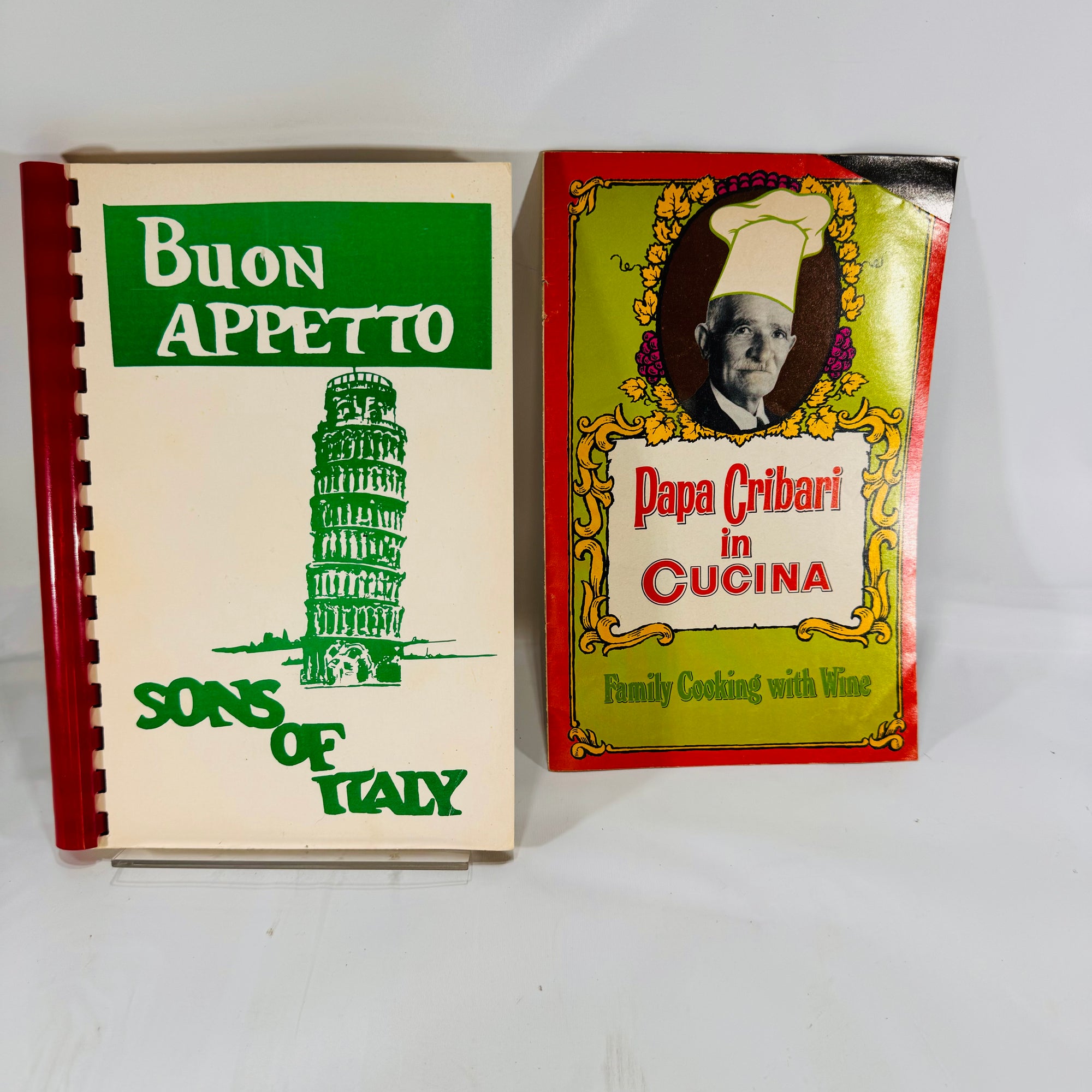 Buon Appetto & Papa Cribari in Cucina Paper Vintage Recipe Books