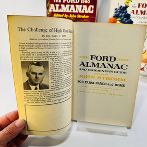 The Ford 1958 Almanac and Gardener's Guide 1959 1960 John Strohm 3 Book Lot Farm Ranch Home