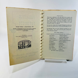 Farmfolk Favorites of Hancock County Farm Bureau 1977 Second Edition Ohio Cookbook
