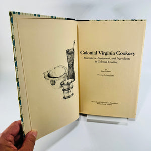Colonial Virginia Cookery Jane Carson 1985 Hardcover Colonial Williamsburg Cooking History