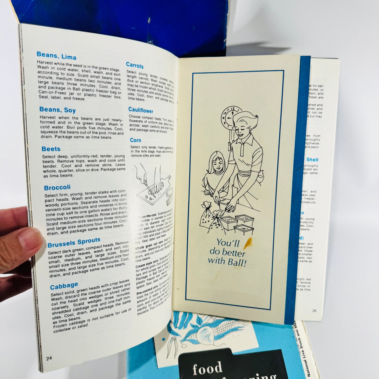 Ball Blue Book 1935 Canning Cookbook Lot with 1974 Ball Freezer Book and 1964 Food Freezing Facts
