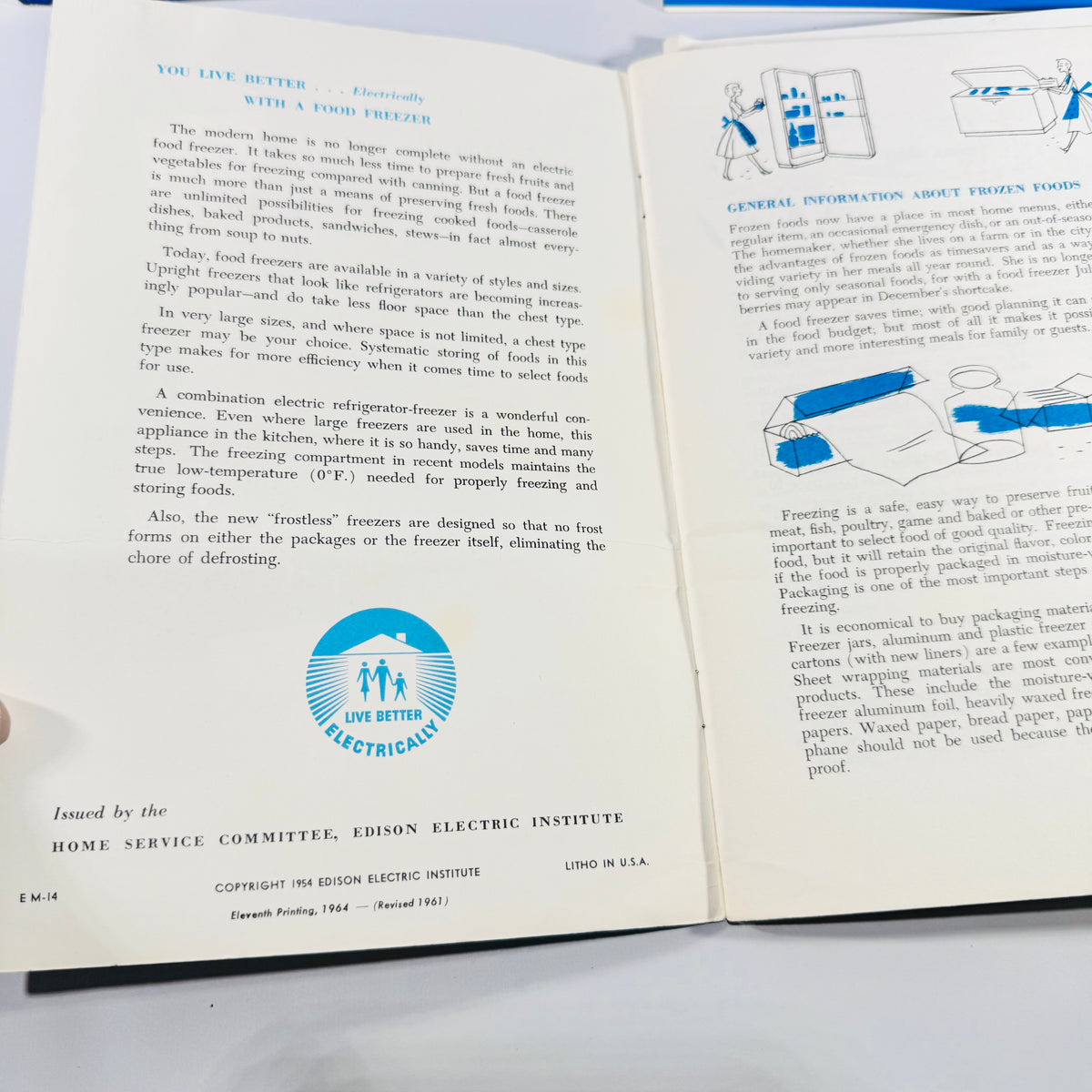 Ball Blue Book 1935 Canning Cookbook Lot with 1974 Ball Freezer Book and 1964 Food Freezing Facts