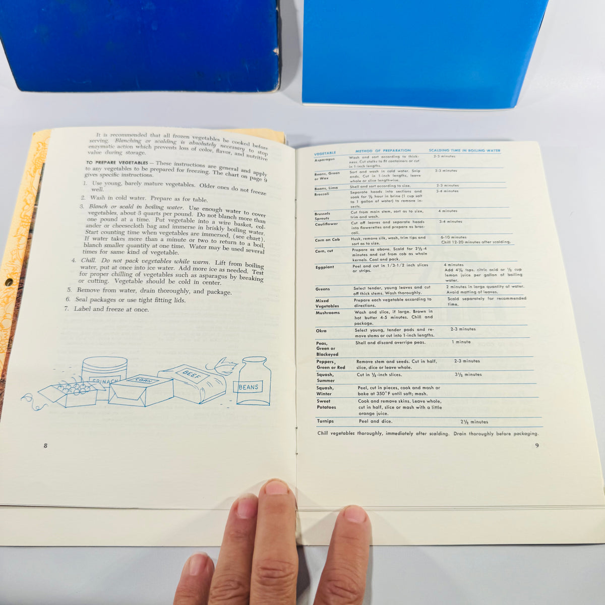 Ball Blue Book 1935 Canning Cookbook Lot with 1974 Ball Freezer Book and 1964 Food Freezing Facts