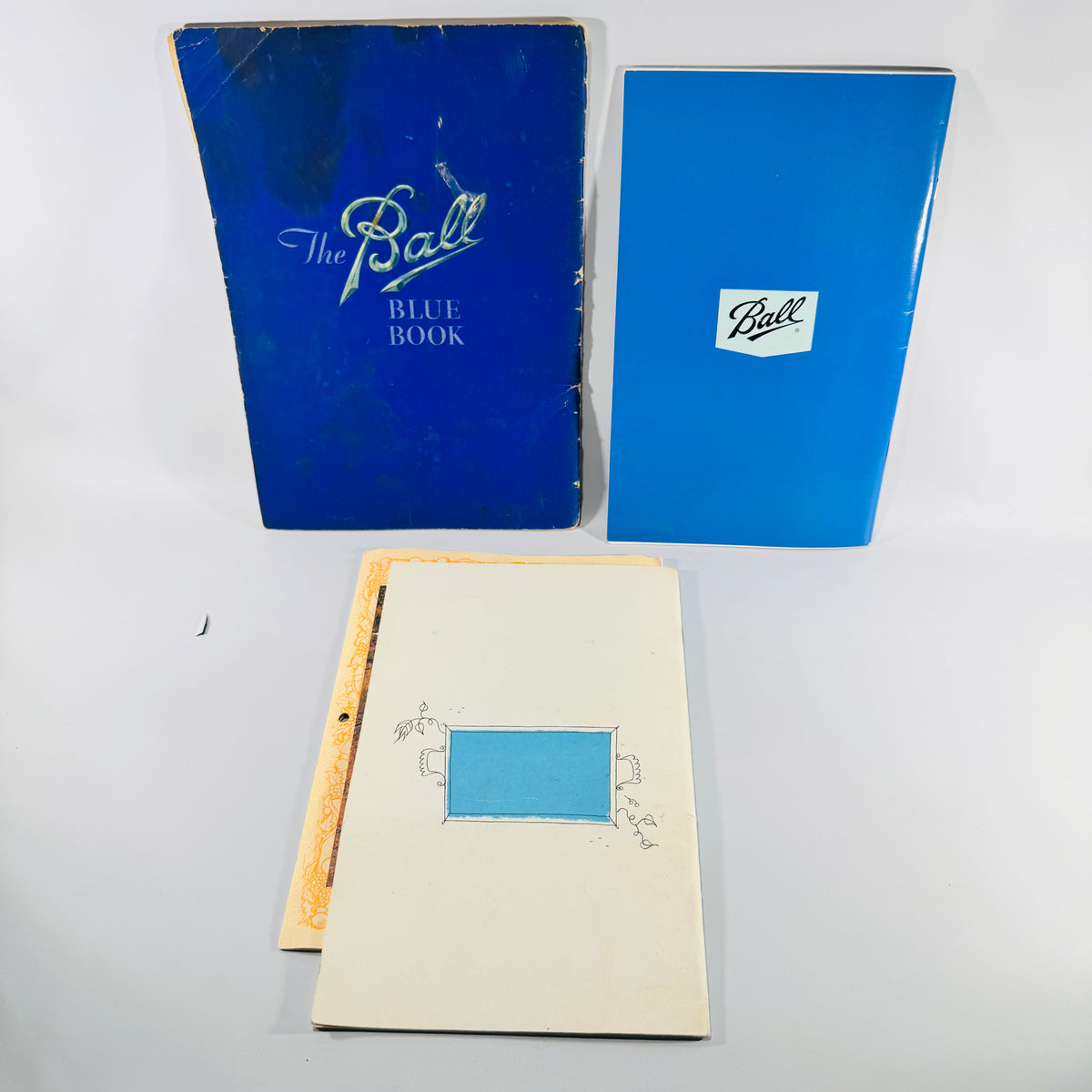 Ball Blue Book 1935 Canning Cookbook Lot with 1974 Ball Freezer Book and 1964 Food Freezing Facts