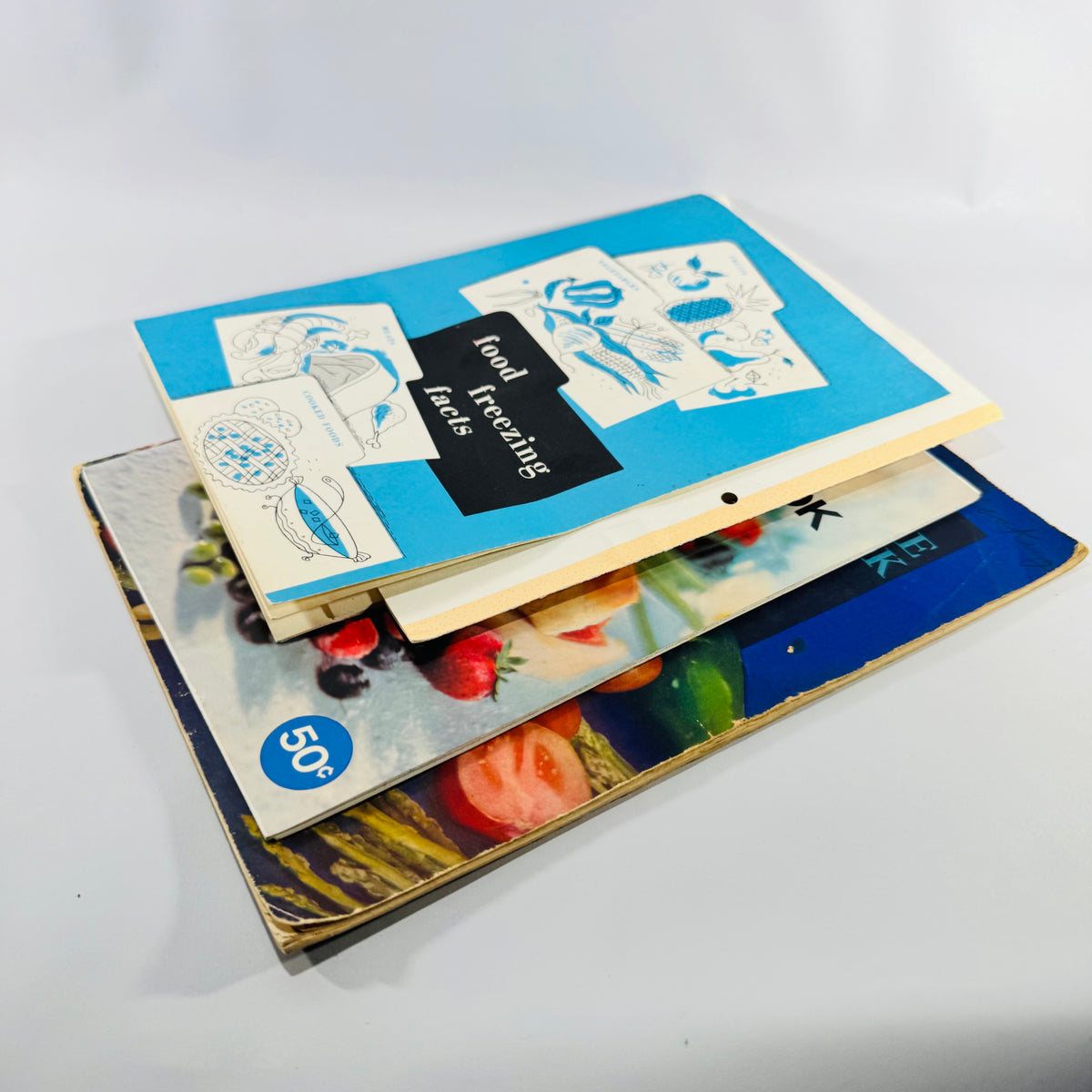 Ball Blue Book 1935 Canning Cookbook Lot with 1974 Ball Freezer Book and 1964 Food Freezing Facts
