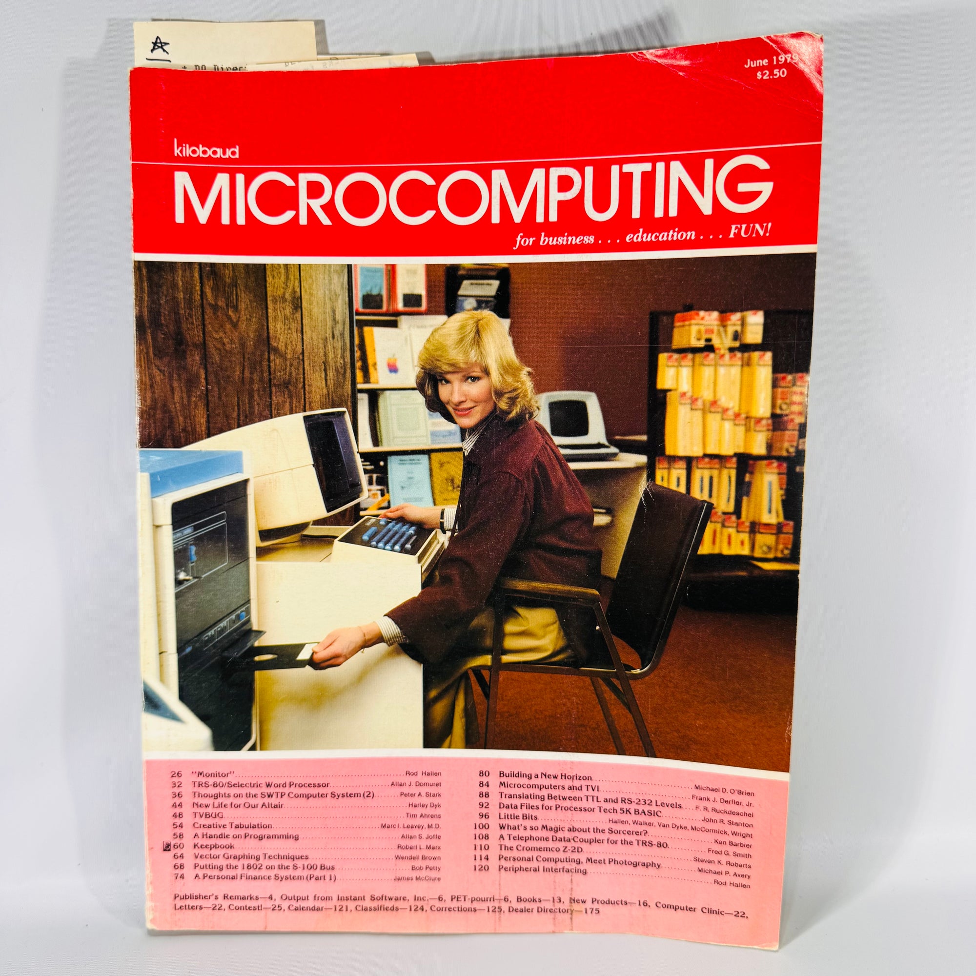 Vintage Kilobaud Microcomputing Magazine (June 1983) | 178 Pages | Features TRS-80, Programming, & Original Printout Bookmarks
