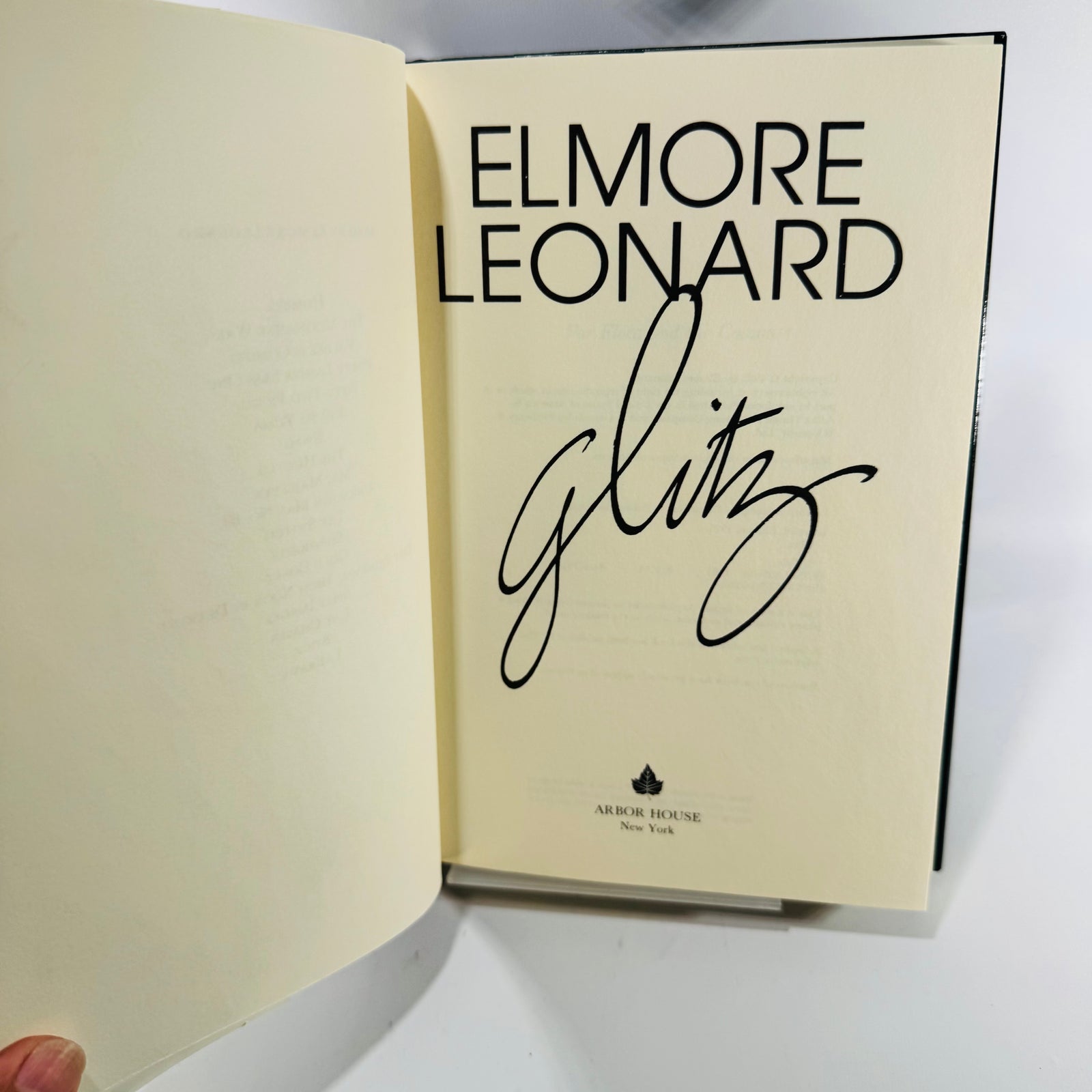 Glitz by Elmore Leonard 1985 Arbor House First Trade Edition Hardcover with Dust Jacket