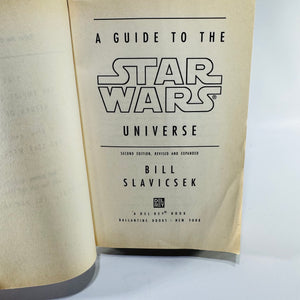 A Guide to the Star Wars Universe by Bill Slavicsek 1994 Second Edition Paperback
