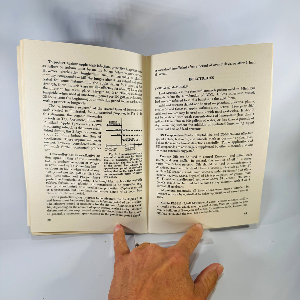 Vintage Orchard Spray Guide — 1960 Fruit Spraying Calendar (1960) — Michigan State University Extension Bulletin 154 | Grower Schedules, Agricultural Reference, Horticulture & Orchard Management