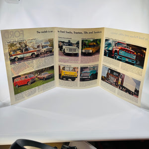 Vintage Ford Truck Dealer Brochure — Ford Trucks and All-Purpose Utility Vehicles for 1969 (1969) — Original Dealership Sales Brochure | Fold-Out Color Specs, Automotive Memorabilia