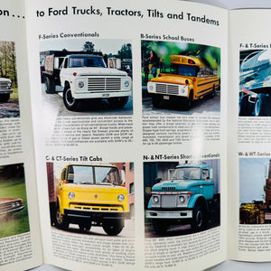 Vintage Ford Truck Dealer Brochure — Ford Trucks and All-Purpose Utility Vehicles for 1969 (1969) — Original Dealership Sales Brochure | Fold-Out Color Specs, Automotive Memorabilia