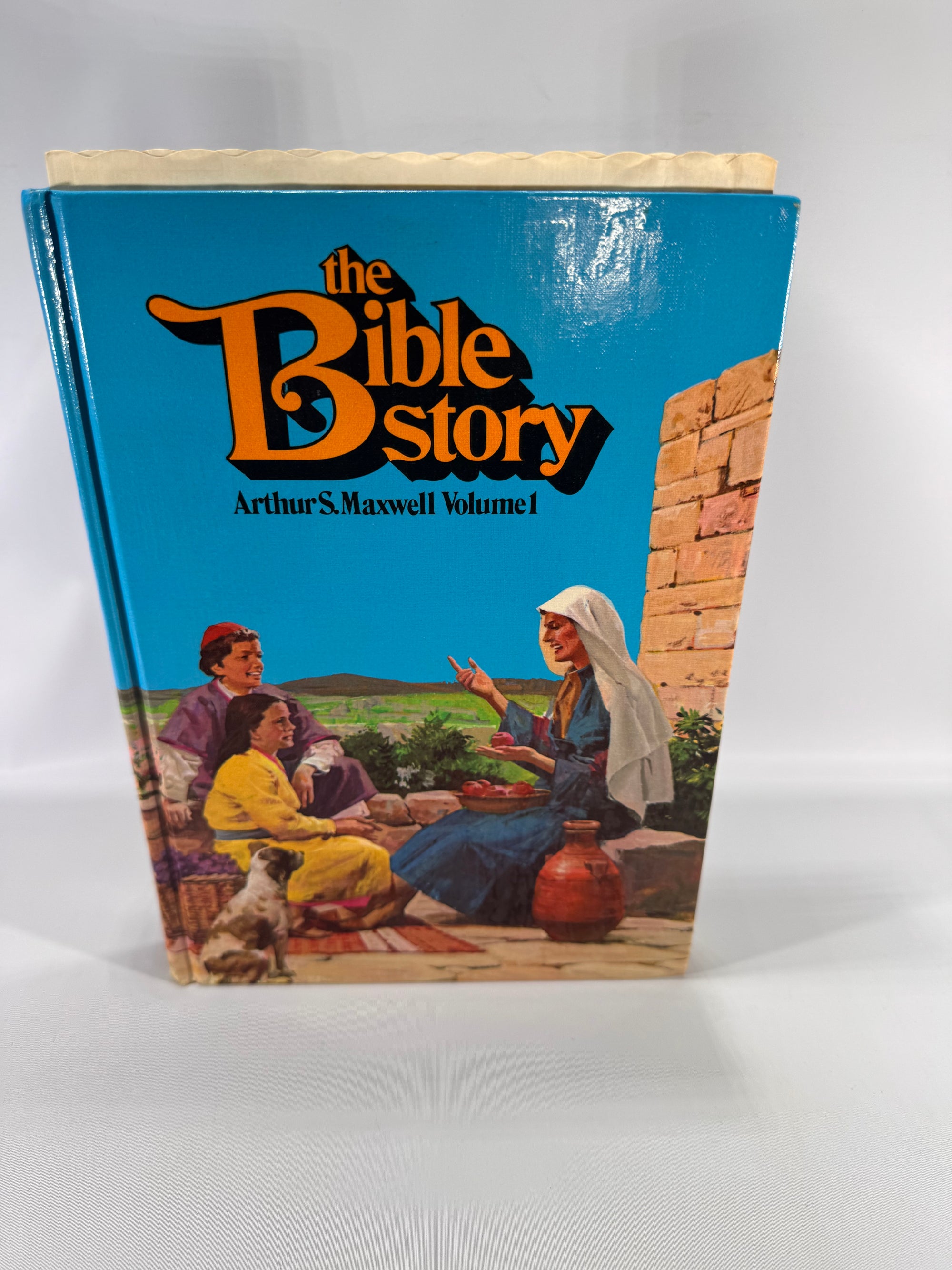 The Bible Story, Volume 1 by Arthur S. Maxwell (1974, 28th Printing) | Illustrated Christian Book with Religious Ephemera | Religious Education