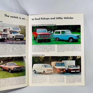 Vintage Ford Truck Dealer Brochure — Ford Trucks and All-Purpose Utility Vehicles for 1969 (1969) — Original Dealership Sales Brochure | Fold-Out Color Specs, Automotive Memorabilia