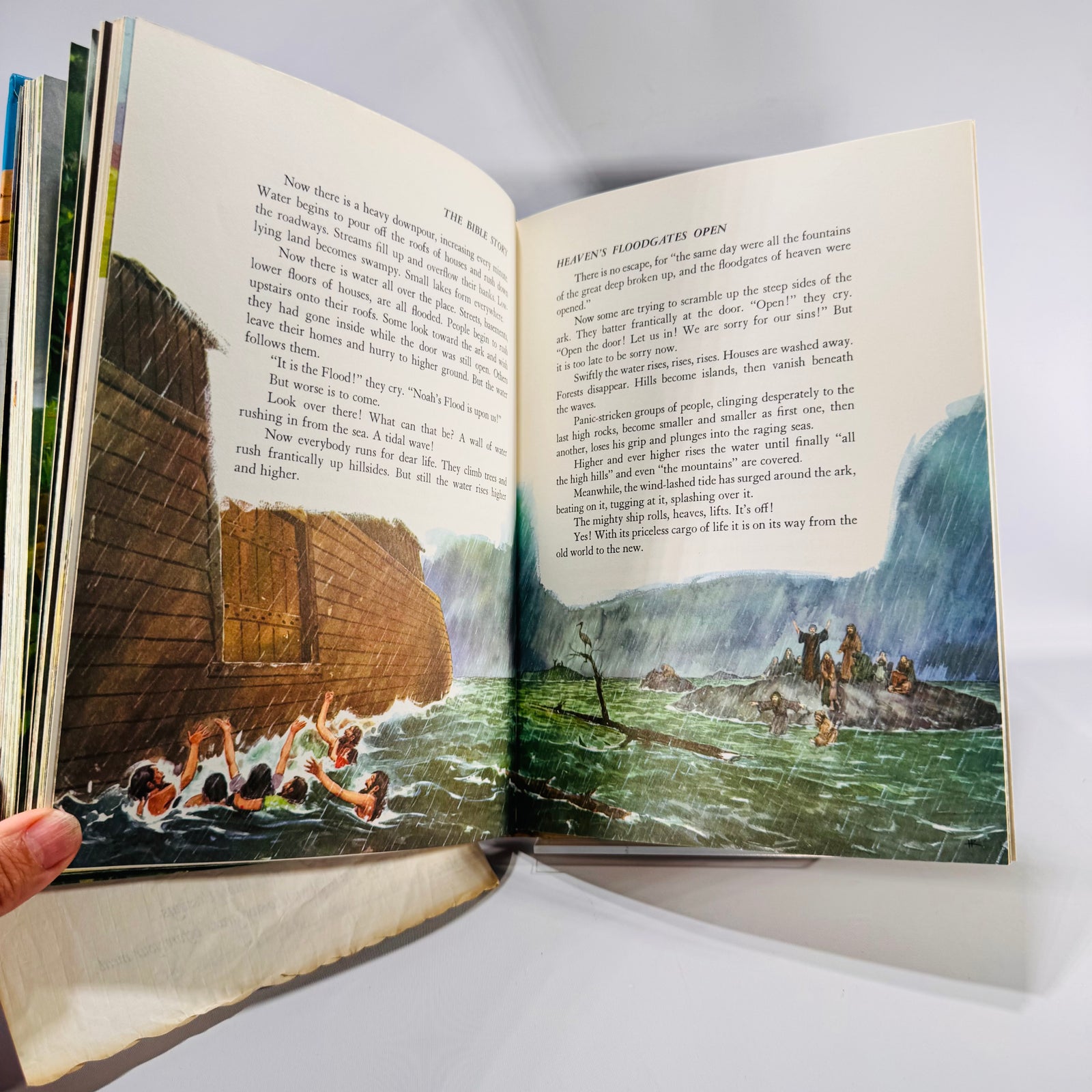 The Bible Story, Volume 1 by Arthur S. Maxwell (1974, 28th Printing) | Illustrated Christian Book with Religious Ephemera | Religious Education