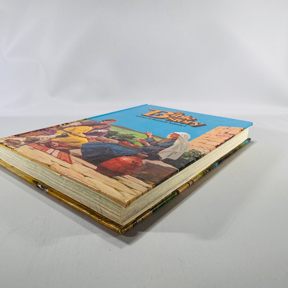 The Bible Story, Volume 1 by Arthur S. Maxwell (1974, 28th Printing) | Illustrated Christian Book with Religious Ephemera | Religious Education