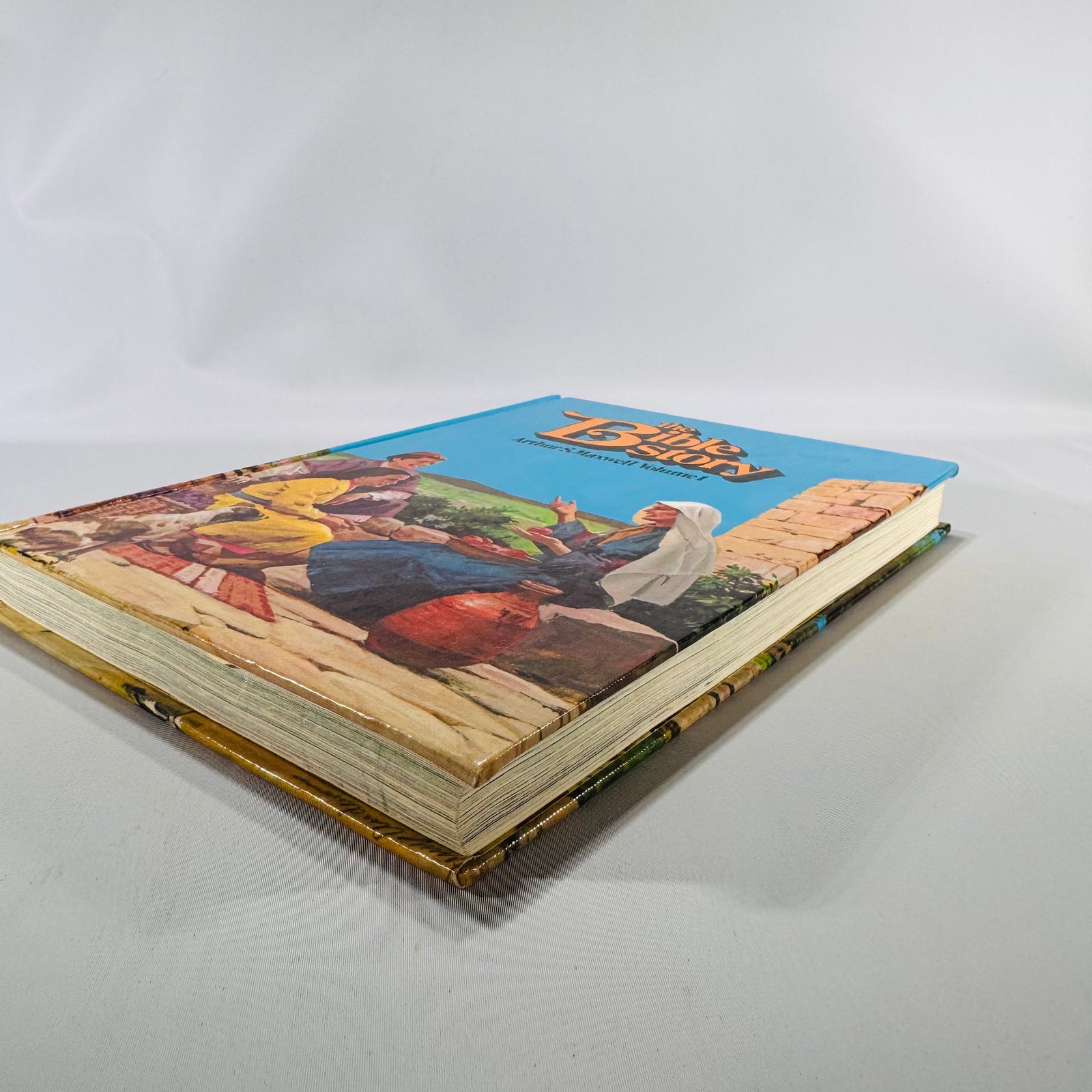 The Bible Story, Volume 1 by Arthur S. Maxwell (1974, 28th Printing) | Illustrated Christian Book with Religious Ephemera | Religious Education