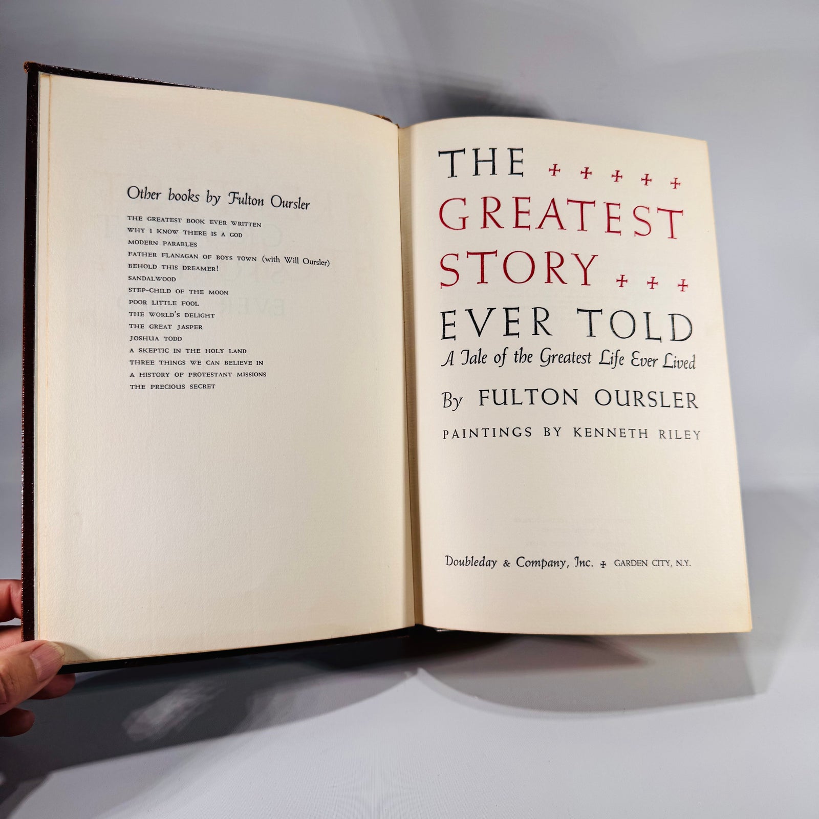 The Greatest Story Ever Told by Fulton Oursler (1949, Illustrated Christian Classic, Hardcover)