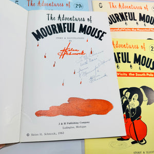 The Adventures of Mournful Mouse Books 1 to 9 by Helen H. Schmock 1963 Michigan Softcover Lot