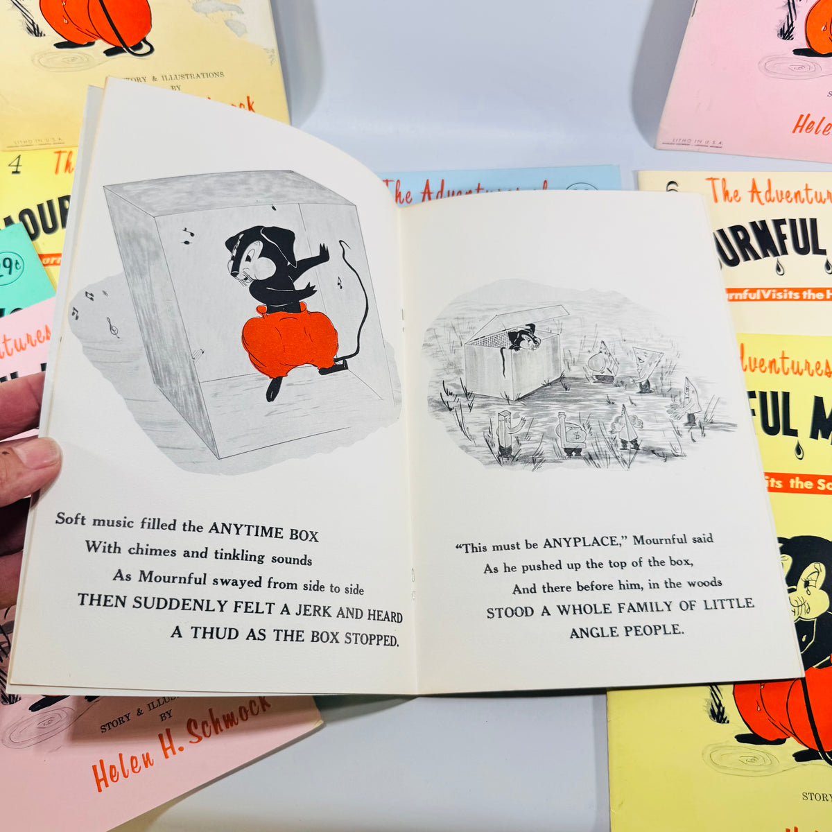 The Adventures of Mournful Mouse Books 1 to 9 by Helen H. Schmock 1963 Michigan Softcover Lot