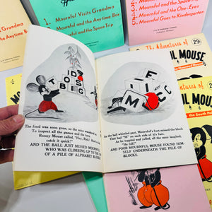 The Adventures of Mournful Mouse Books 1 to 9 by Helen H. Schmock 1963 Michigan Softcover Lot