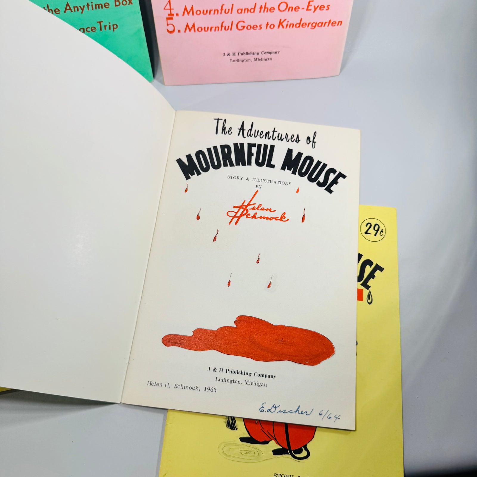 The Adventures of Mournful Mouse Books 1 to 9 by Helen H. Schmock 1963 Michigan Softcover Lot