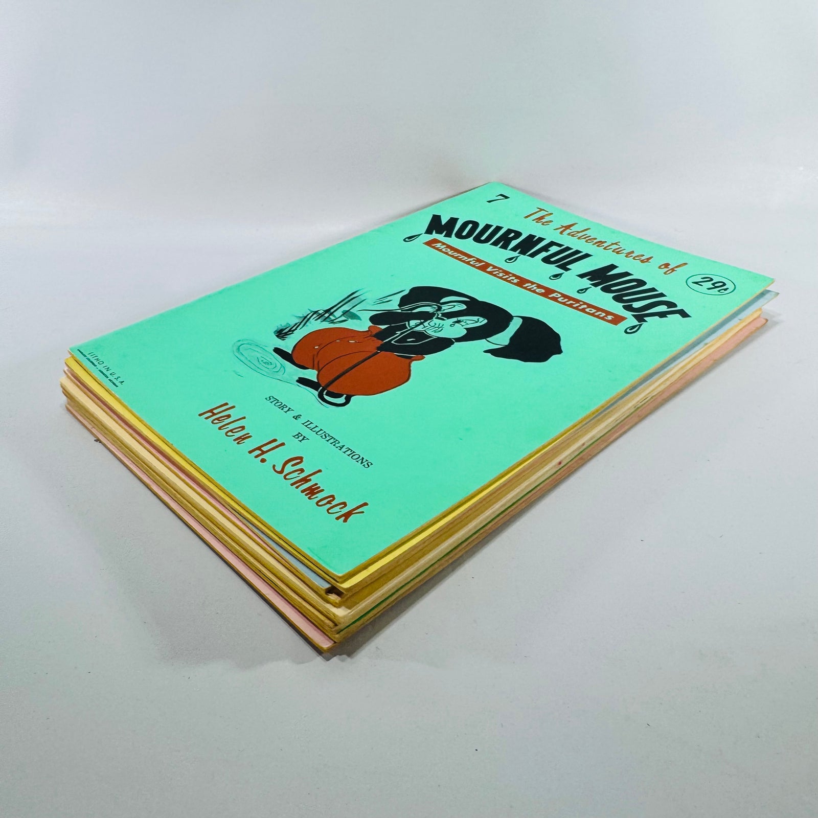 The Adventures of Mournful Mouse Books 1 to 9 by Helen H. Schmock 1963 Michigan Softcover Lot