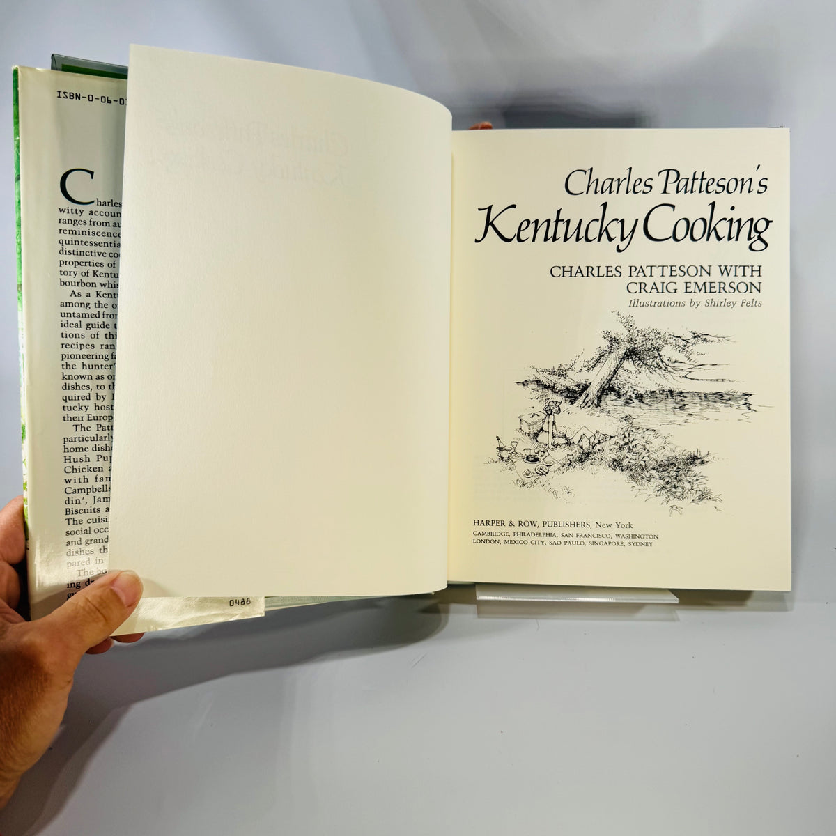 Charles Pattison’s Kentucky Cooking (First Edition, 1988) — Charles Pattison with Craig Emerson — Illustrated by Shirley Felts Southern / Kentucky Cuisine Cookbook