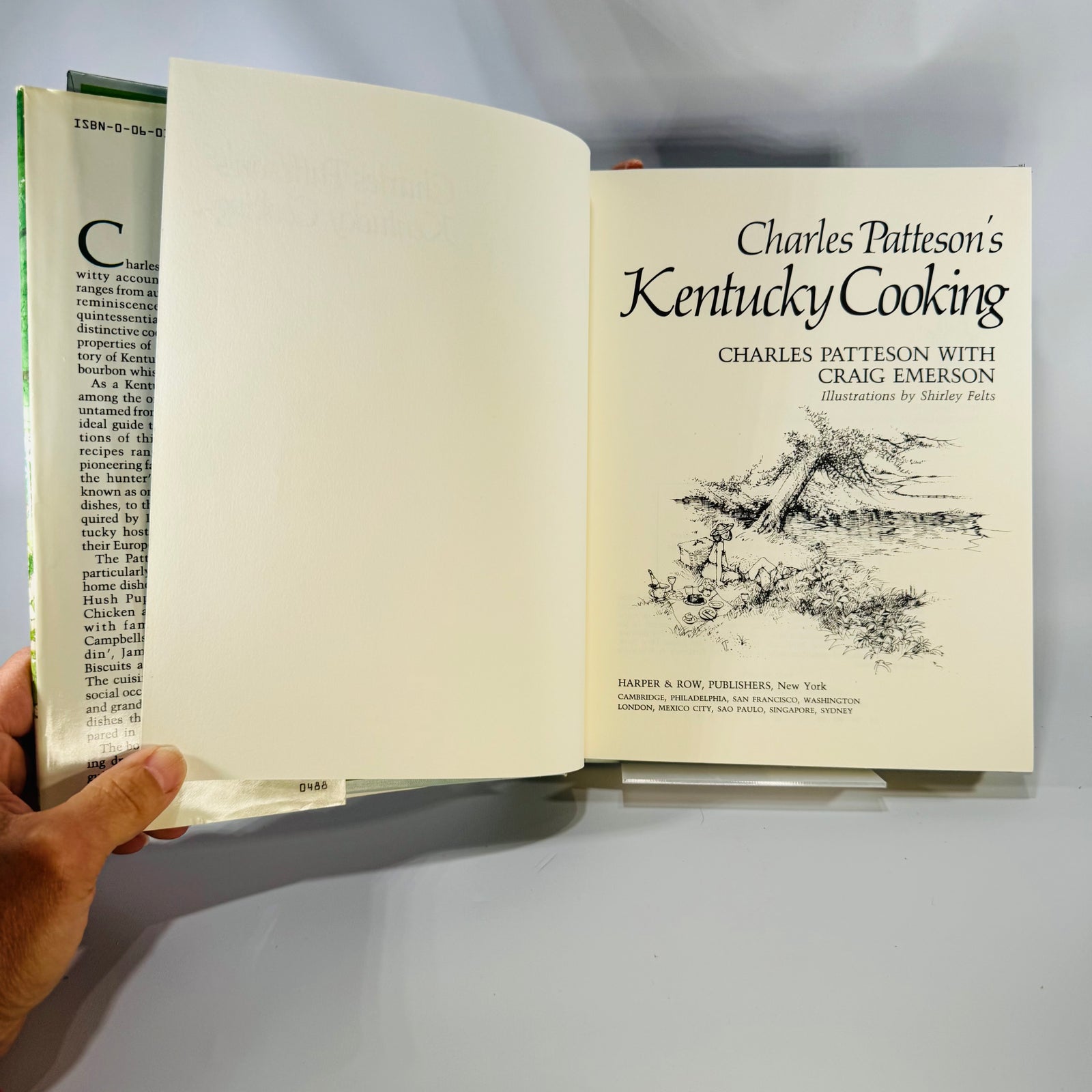 Charles Pattison’s Kentucky Cooking (First Edition, 1988) — Charles Pattison with Craig Emerson — Illustrated by Shirley Felts Southern / Kentucky Cuisine Cookbook