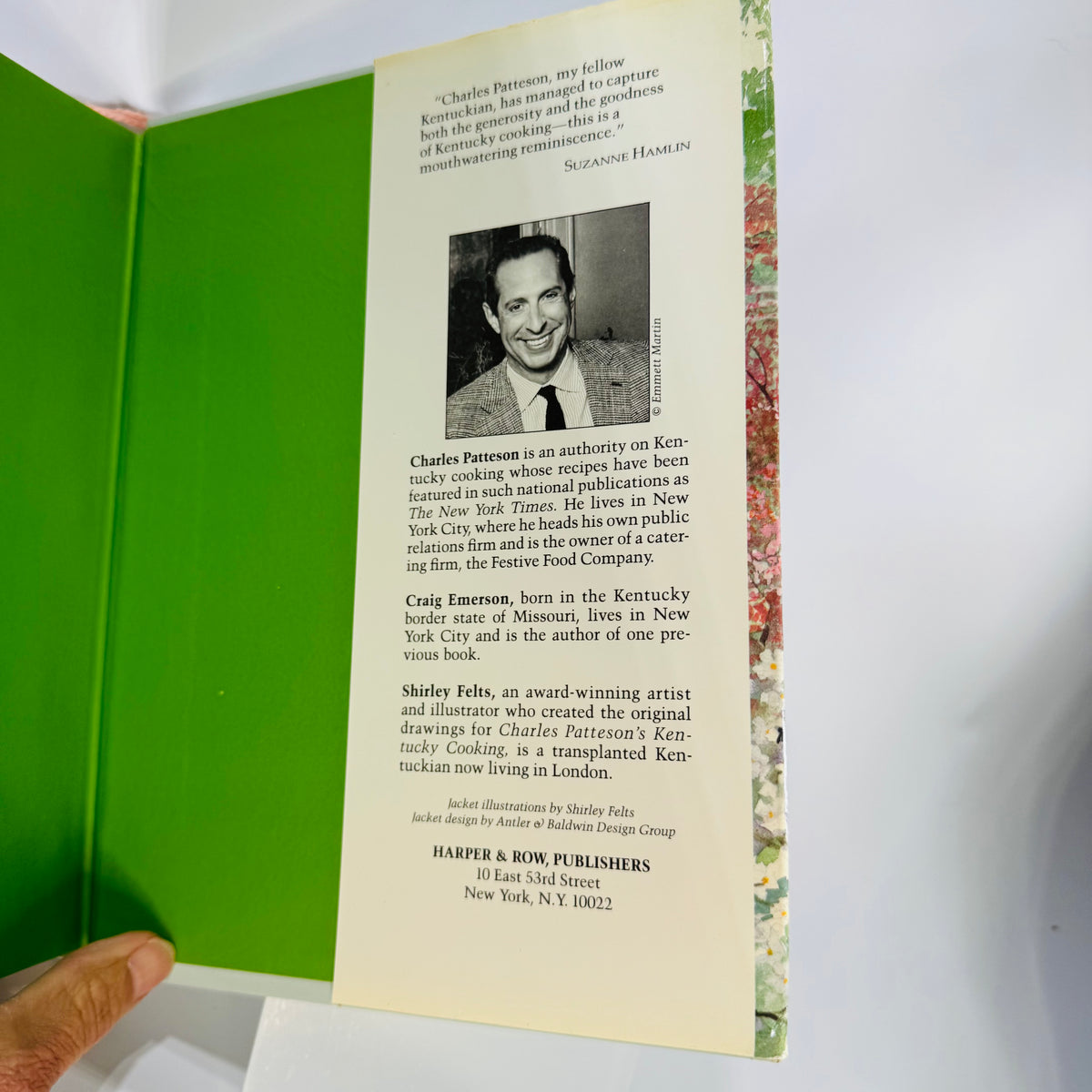 Charles Pattison’s Kentucky Cooking (First Edition, 1988) — Charles Pattison with Craig Emerson — Illustrated by Shirley Felts Southern / Kentucky Cuisine Cookbook